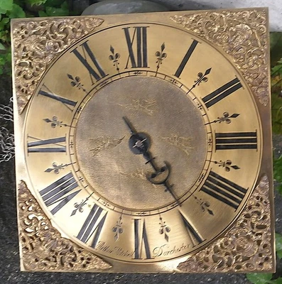  30hr LONGCASE CLOCK DIAL+movent  9+1/2INCH C 1730 - Image 1 of 4
