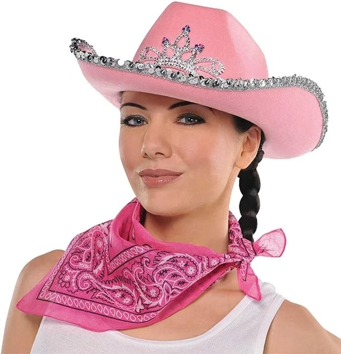 Bandana Vaquera Fiesta Disfraz Montar Alto Amscan, Rosa, 20" Foto 1 de 1