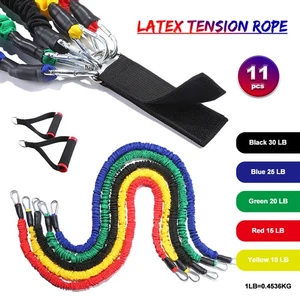 Juego de 11 PIEZAS Bandas de Resistencia para Tubo Hogar 100LB Mangas de Nylon Bandas Elásticas Entrenamiento - Imagen 1 de 8