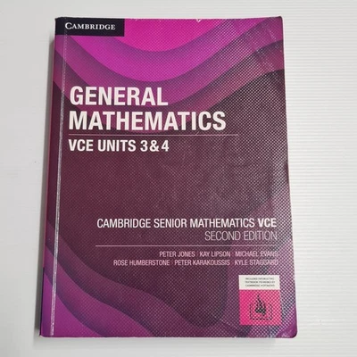 General Mathematics VCE Units 3&4 Cambridge Senior Maths 2nd Edition Textbook - Image 1 of 4