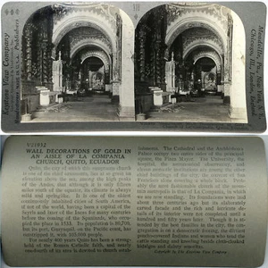 Keystone Stereoview of the Church of La Compania, Ecuador From 600/1200 Set #118 - Picture 1 of 2