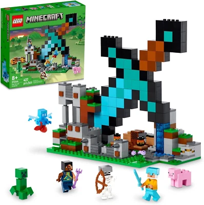 LEGO Minecraft the Sword Outpost 21244 Building Toys - Featuring Creeper, Warrio - Image 1 of 4