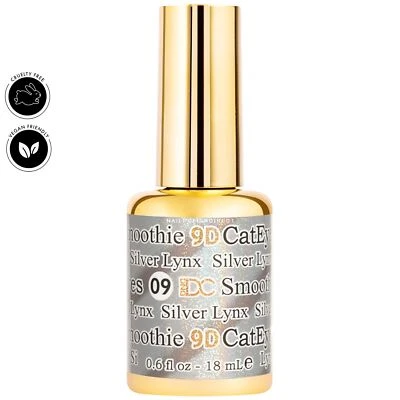 DND DC 9D Cat Eye Gel Polish - 09 - Silver Lynx 18ml (DC-9D-CE-09)