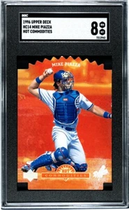 1996 Upper Deck HC14 Mike Piazza	Hot Commodities SGC 8 NM MINT Dodgers Mets   - Picture 1 of 2