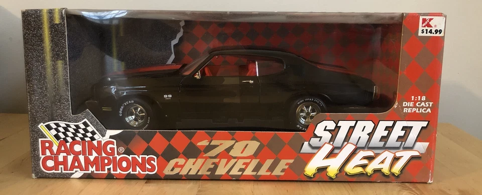 Racing Champions Street Heat 1970 Black Chevelle 1:18 Scale Diecast Replica Car - Image 1 of 4