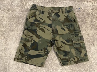 Wrangler Woodland Camo Cargo Shorts Men’s 32 Hiking Outdoors Durable Utility - Image 1 of 4