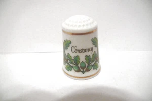 THIMBLE FBC FRANKLIN MINT 'VICTORIAN KEEPSAKE..' "CONSTANCY" W/ACORNS & OAK LEAV - Picture 1 of 5