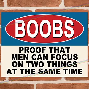 BOOBS divertenti insegne in metallo mancava parete capannone pub novità scherzo bar poster insegna in latta - Foto 1 di 3