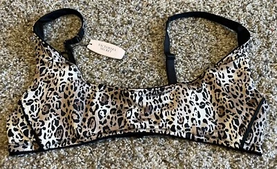 NWT Victoria’s Secret Cheetah Leopard/Black Reversible Balconet Sling Bra Small - Image 1 of 4