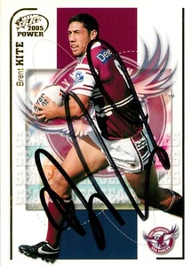Signed 2005 Manly Sea Eagles NRL Select Power Card - Brent Kite - Picture 1 of 3