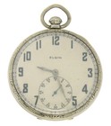Vintage 14k White Gold Lord Elgin 451 19j 14s Pocket Watch Open Face Case 1926