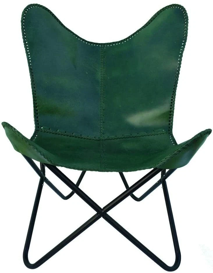 Handgefertigt Vintage Echt Grün Leder Zuhause & Büro Entspannend Bequem Sessel - Bild 1 von 4