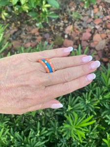 Miami Dolphins Ring Set of 3 Adjustable Jewerly Accessories - Picture 1 of 3