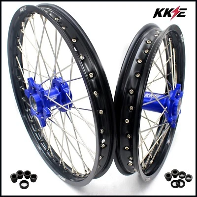 KKE 21-19 MX Wheel Fit Husqvarna FE/ TC/TE/FC 250 350 450 2014-2024 CNC Blue Hub - Image 1 of 4