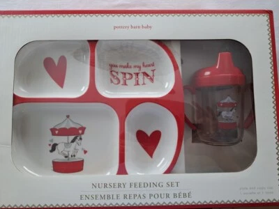 Juego de alimentación infantil Pottery Barn Kids San Valentín Foto 1 de 4