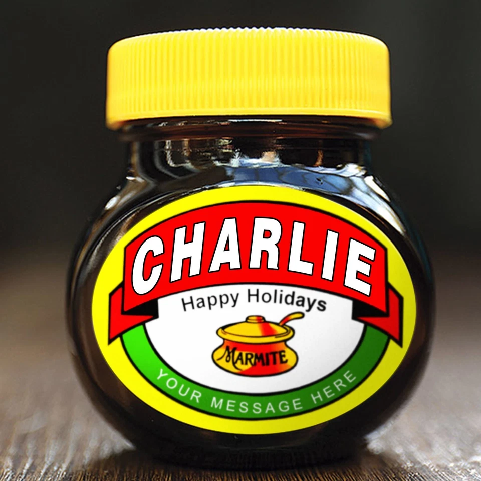 SMARTEKMEDIA Personalised Customised MARMITE Bottle Sticker Wrapper Jar Label Gift Present #4