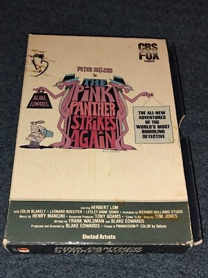 Pink Panther Strikes Again VHS Cult Classic Detective Comedy CBS FOX Side Load  - Image 1 of 4