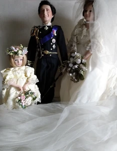 Danbury Mint Princess Diana, Flower Girl and Charles With Certificates - Picture 1 of 4