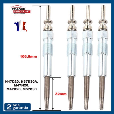 4 Bougie de Préchauffage pour BMW Série 1 E87 118d 120d E90 318d 320d 325d 330d - Imagen 1 de 4