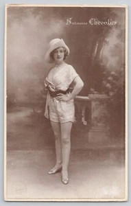 Vtg Suzanne Chavalier RPPC Postcard French Actress Marseille Unposted - Picture 1 of 2