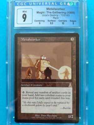 ⚙️🤖Metalworker🤖⚙️Urza's Destiny MTG | Mint+ CGC Quad 9!💎 9.5 Surface, 10 sub! - Image 1 of 2