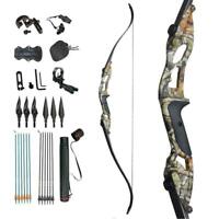30-50lbs 51" Archery Takedown Recurve Bow Kit Arrow Hunting Adult Right Hand Bow