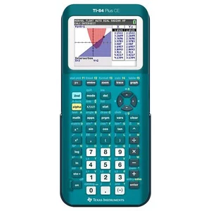 Teal TI 84 Plus CE Calculator High Resolution Backlit Rechargeable Design - Picture 1 of 5