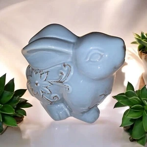 Ceramic Bunny Rabbit Figurine With Floral Design Home Decor (V2) - Picture 1 of 6