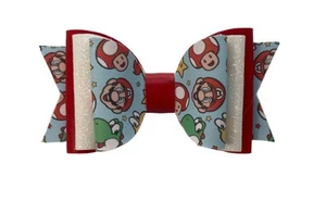 Super Mario & Toad Custom Hair Bow - Picture 1 of 2