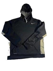Nike Therma-Fit Hoodie Pullover Sweatshirt Black Gray Size Large - Picture 1 of 6