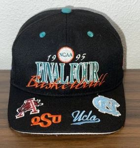 Vtg 1995 NCAA Men’s Final Four Snapback Hat. UNC, UCLA, Arkansas, Oklahoma State - Picture 1 of 8