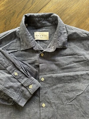 Sandro Chambray Men’s Button Up. Lightweight Size S. Paris Long Sleeve - Image 1 of 4
