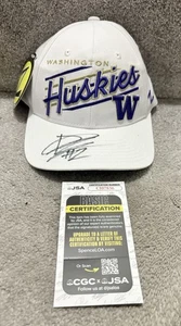DEMOND WILLIAMS JR. SIGNED WASHINGTON HUSKIES LOGO NEW HAT JSA COA - Bild 1 von 5