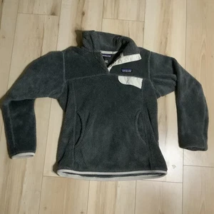 Patagonia Retool Snap T Pullover Womens Small Grey Polartec Fleece Outdoor Soft - Picture 1 of 6