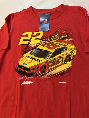 Camiseta roja juvenil L Nascar Joey Logano Racing Pennzoil Penske Team Foto 1 de 3