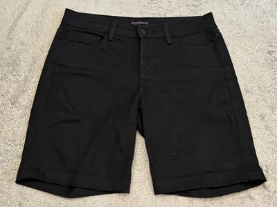 NYDJ Cuffed Bermuda Shorts Womens 2 Black Casual Stretch Classic Summer - Image 1 of 4