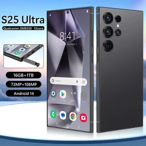 New S25 Ultra 5G Smartphone 7.3" Unlocked Android Cellphones Dual SIM 16GB+1TB - Picture 1 of 33