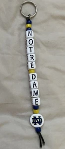 Schlüsselanhänger University of Notre Dame Fighting Irish Perlen handgefertigt Perlen - Bild 1 von 2