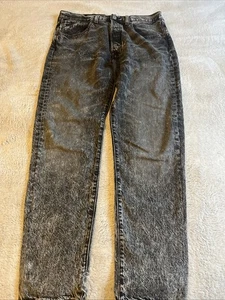 Levis 501 CT Jeans Herren 32x30 schwarz grau Acid Wash Button Fly Tapered siehe Fotos - Bild 1 von 18