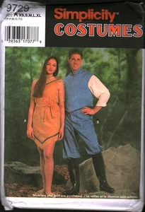 9729 Simplicity Pattern Misses Halloween Costume Mens Misses Dress Pants Top XL - Picture 1 of 2