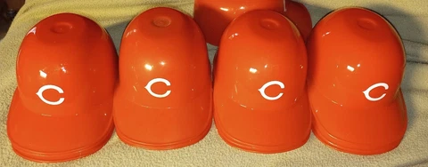 12 VTG Laich 12 Plastic Cincinnati Reds Baseball Sundae Cup Mini Batting Helmet Cover