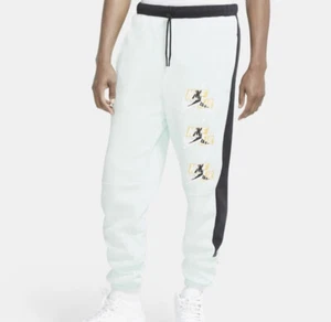 Men's Nike Air Jordan Fleece Pants Joggers Jumpman Classics Green / Black 2XL - Picture 1 of 10