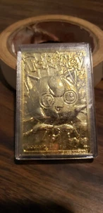 Pokemon 23K Gold Plated Mewtwo Trading Card 1999 Burger King Edizione Limitata - Foto 1 di 3