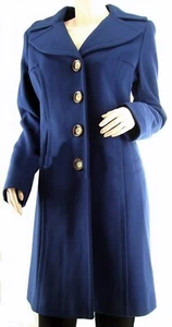 $330 New MICHAEL BY MICHAEL KORS Four Buttons Prussan Blue Wool Coat US 6 - Picture 1 of 3