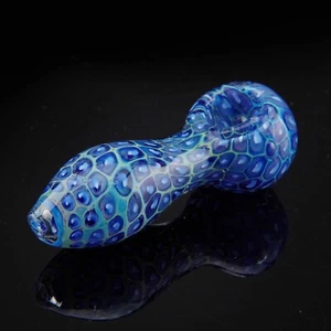 Tubos de vidrio para fumar Blue Cell Mini Sky Fusion hechos a mano de 3,5 pulgadas - Vendedor de EE. UU. - Imagen 1 de 4