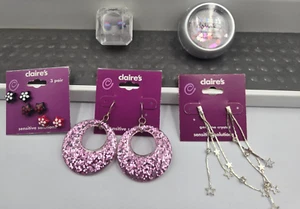 Vintage 90's Claire’s Retro Earrings NWT and Body Glitter SEALED! - Picture 1 of 2