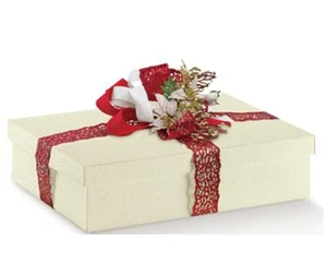 N.1 Box for Favors 14x14x8 cm H SCIA ECRU' IVORY Bottom+Lid 10525 - Picture 1 of 1