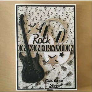 Guitar Musical Metal Cutting Dies Stencils DIY Scrapbooking Decorative Craft - Picture 1 of 4