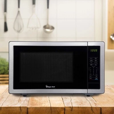 Magic Cafe Microwave New Model MCM1611ST-2, 1.6 cu.ft. Countertop St.Steel - Image 1 of 4