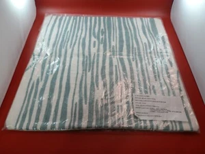 C STUDIO HOME EMB W/ TEAL STRIPE THROW PILLOW COVER 20x20 SET OF TWO 100% cotton - Picture 1 of 3